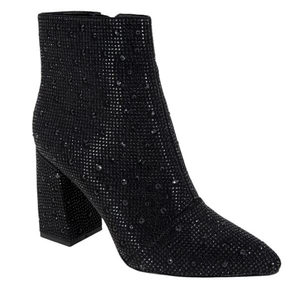 BCBGeneration Women's Briel Rhinestone Booties Black Size 6 1/2 - Picture 1 of 5